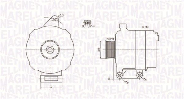 MAGNETI MARELLI Генератор 063731780010